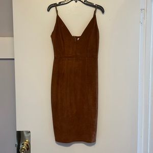 suede medium length dress perfect for date night
